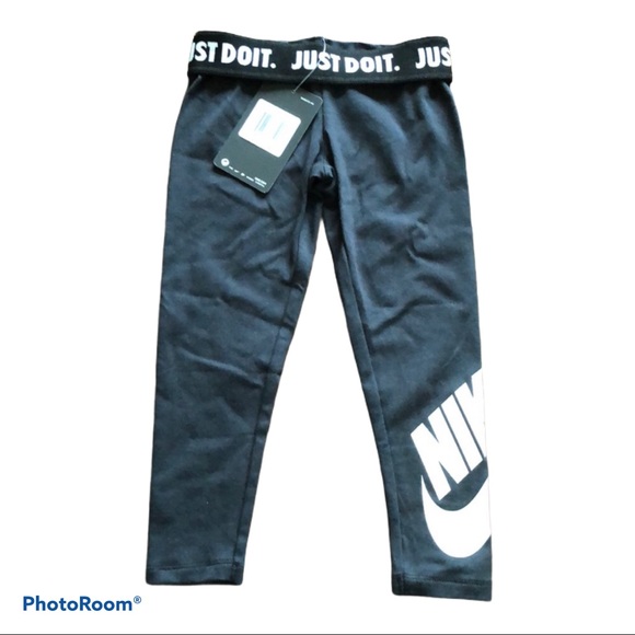 Nike Other - Nike Girls Fold over waistband leggings black